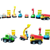 Colección X6 Carros Construcción De Impulsó  Regalo Niño