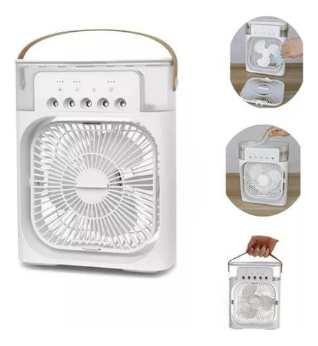 Ventilador Portátil Umidificador Climatizador Ar Frio Gelo