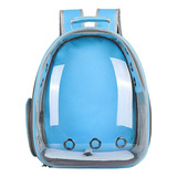 Mochila Back Pack Transportadora Gato Perro Mascota Color Azul