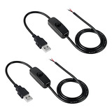 Cables De Extensión De Botón Con Interruptor Usb Gelrhonr, 5