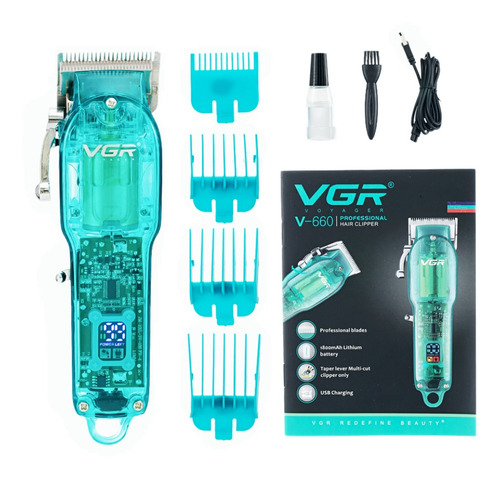 Cortadora De Cabello Eléctrica Vgr Transparent Body