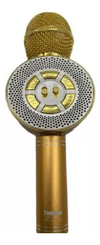 Microfone S/fio Bluetooth Karaokê Speaker Usb Led 