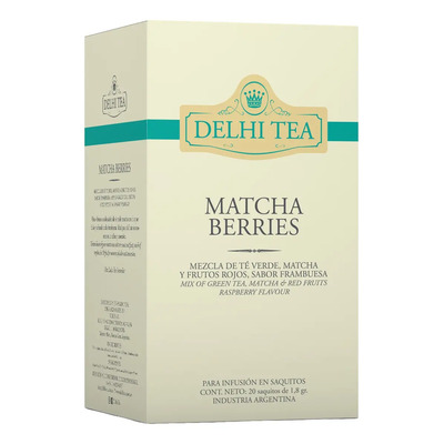 Delhi Tea Té Verde Matcha Berries Saquitos Frutilla 40g | MercadoLibre