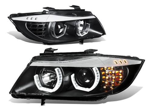 Dna Motoring Hl-3d-e9005-bk - Faros Delanteros Led Negros 3d