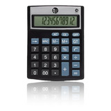 Calculadora De Mesa 12 Dígitos Visor Grande Escritório Cor Preto