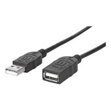 Cable De Extensión Usb Manhattan De 6 Pies, Alta Velocidad