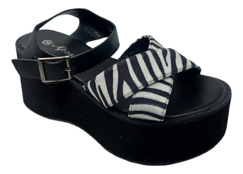 Sandalias Chalas En Tendencia Con Plataforma Mujer 7373-1b