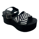 Sandalias Chalas En Tendencia Con Plataforma Mujer 7373-1b