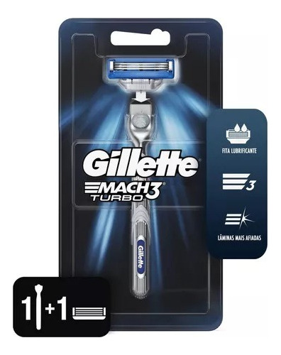 Aparelho De Barbear Gillette Mach 3 Turbo Sensivel