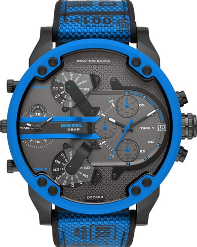 Reloj Diesel Mr. Daddy 2.0 Dz7434 Azul Cronografo Nuevo 