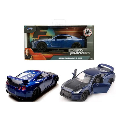 Jada 1:32 Brian`s Nissan Gt-r R35 Rapido Y Furioso Azul | Envío gratis