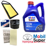 Kit 3 Filtros Y 4l Aceite Mobil Super 10w40 Toyota Etios 1.5