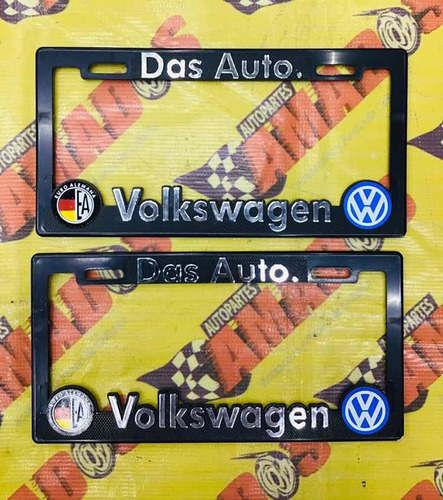 Marco Placas Volkswagen Vw Par Euro Porta Placa