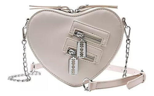 Bolso Gótico En Forma De Corazón Con Cadena