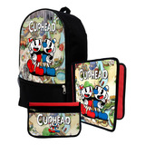 Mochila+ Funda Carpeta+ Cartu De Cuphead #50