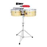 Timbales Lp 13 Y 14 Laton Con Atril Soporte P/cen. Lp256b ´