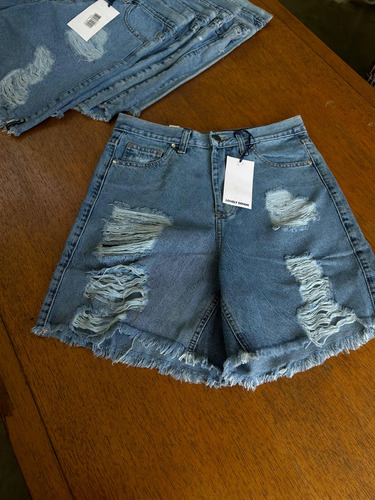 Bermuda Jean Long Short Destroyer Lovely Denim Del 26 Al 32