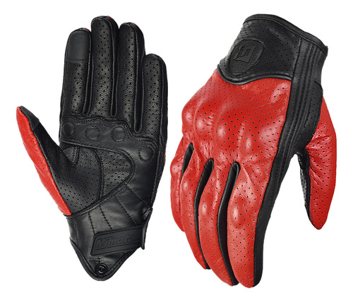 Guantes De Piel Auténtica Para Montar En Moto Durante El Ver