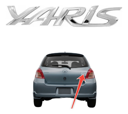 Emblema De Compuerta Letra Yaris Para Toyota Yaris 2006/2009 Foto 3