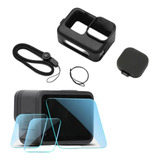 Kit Case Protetora Silicone + Películas Para Gopro Hero 9/10