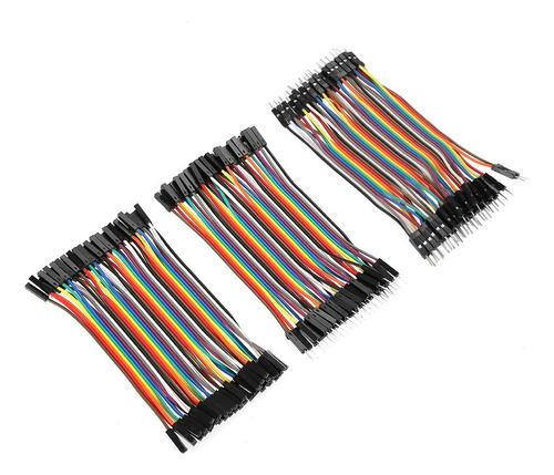 Kit 120 Cables Dupont 10cm Protoboard Mm + Mh + Hh Arduino
