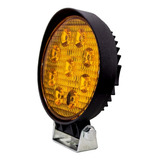 Par Faro Led Redondo 4 Pulgadas 9 Led Luz Ambar Delantero Con Base Anti Niebla Jeep Pickup Camion Camioneta Off Road 