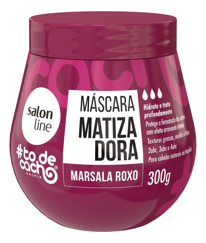 Máscara Hidratação Matizadora Marsala Roxo 500g Salon Line