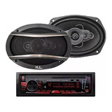 Combo Radio Carro 5303 Bluetooth + Parlantes Kl Audio Oval