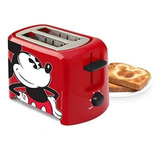 Tostador Rojo Mickey Mouse 2 Rebanadas