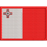 Patch Bordado Bandeira País Malta Colete Jaqueta Moto