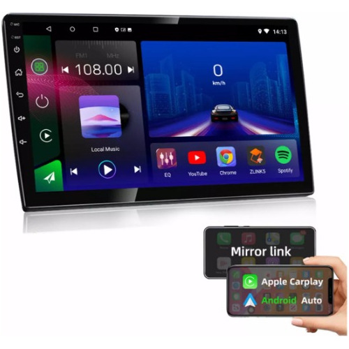 Radio Android 9 Pantalla 10 Pulgadas Wifi Gps 1 Din + Cámara
