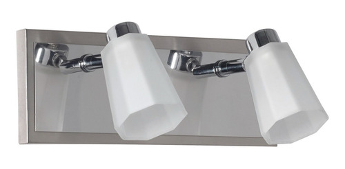 Aplique Pared 2 Luces Baño Moderno Tulipa Facetada Led G9 Vg