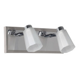 Aplique Pared 2 Luces Baño Moderno Tulipa Facetada Led G9 Vg