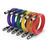 Pack De Cables Xlr Ebxya Multicolored   C/u, 6 Pcs