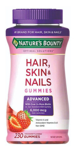 Hair Skin Nails Gummies Natures Bounty 230pc Gomitas