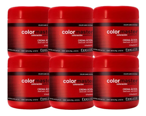 Fidelité- Colormaster- Crema Extra Ácida 270g. X 6 Unidades