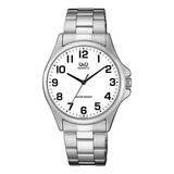 Reloj Q&q Qyq Q638j204y Casual Acero Hombre + Estuche Color Del Fondo Blanco