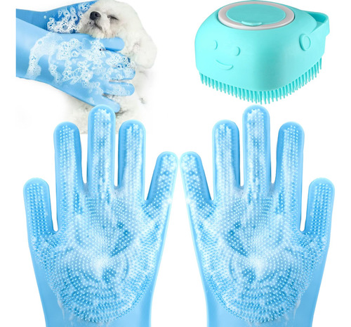 Viwik Cepillo De Bano Para Perros Con Guantes, Guantes De Ba