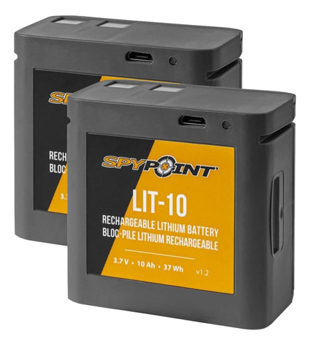 Spypoint Lit-10 - Bateria De Litio Recargable De 3.7 V Link-