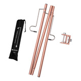 Camping Light Lantern Pole With Rose Gold