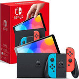 Nintendo Switch Oled Desbloqueado +sd 256g Edição Neon