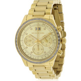 Reloj Michael Kors Para  Mujer Mk6187 Tono Oro De Acero