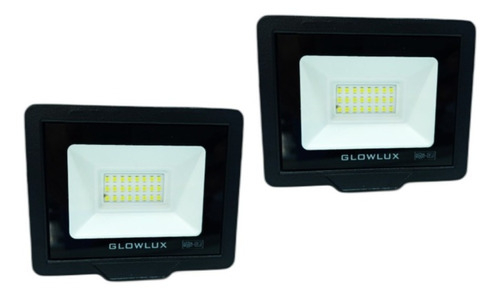 Pack X2 Proyector Reflector Eco Led 20w Fría Glowlux E. A. 