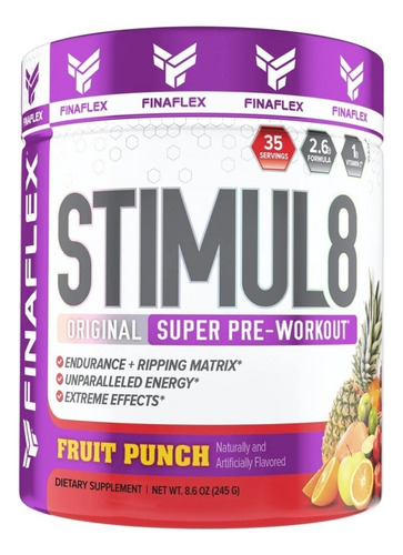 Stimul8 Pre Entreno Fuerte 35 Servicios Finaflex - Frutal