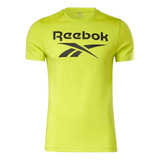  Playera Reebok Big Logo Para Hombre Acid Yellow H49683