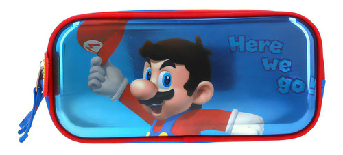 Lapicera Chico Azul Chenson Mario Bros Flashy Para Niño Color Azul