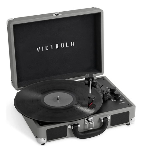 Victrola Tocadiscos Portatil De Maleta Estilo Vintage, 3 Vel