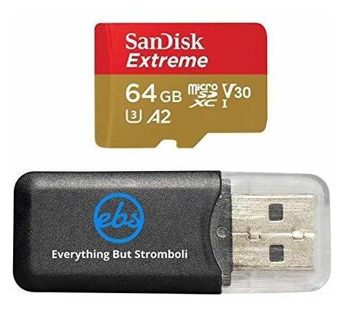 Tarjeta Microsd Sandisk Extreme V30 64gb Con Lector -negro