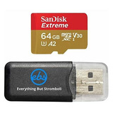 Tarjeta Microsd Sandisk Extreme V30 64gb Con Lector -negro