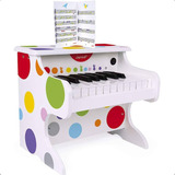 Mini Piano Eletronico Infantil De Madeira Montessori Janod